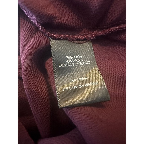 NWT Torrid Challis Lace Up Culotte Jumpsuit Burgundy Winetasting Plus Size 3 3X - Picture 9 of 16